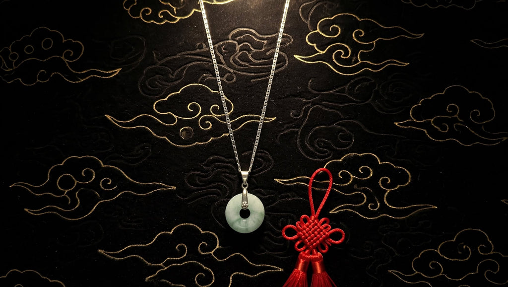 Graceful Harmony Burmese Jadeite Donut Pendant Necklace
