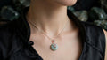 Ethereal Butterfly Burmese Jadeite Donut Pendant Necklace