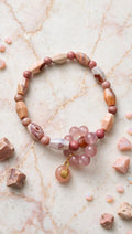 Holistic Healing Medicine Agate, Pink Opal & Yanyuan Agate Charm Bracelet