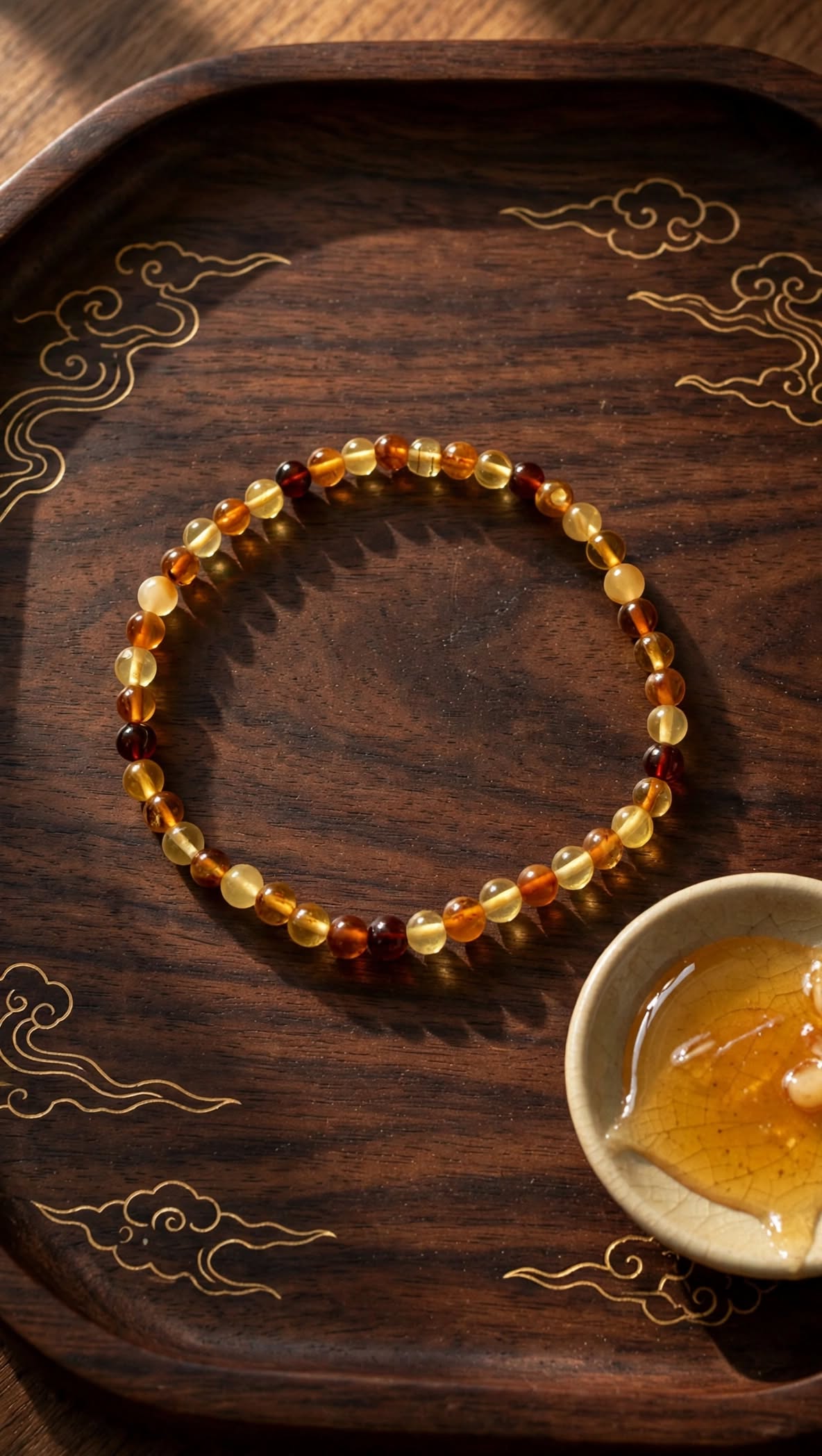 Golden Sunshine Mixed Natural Amber Beaded Bracelet