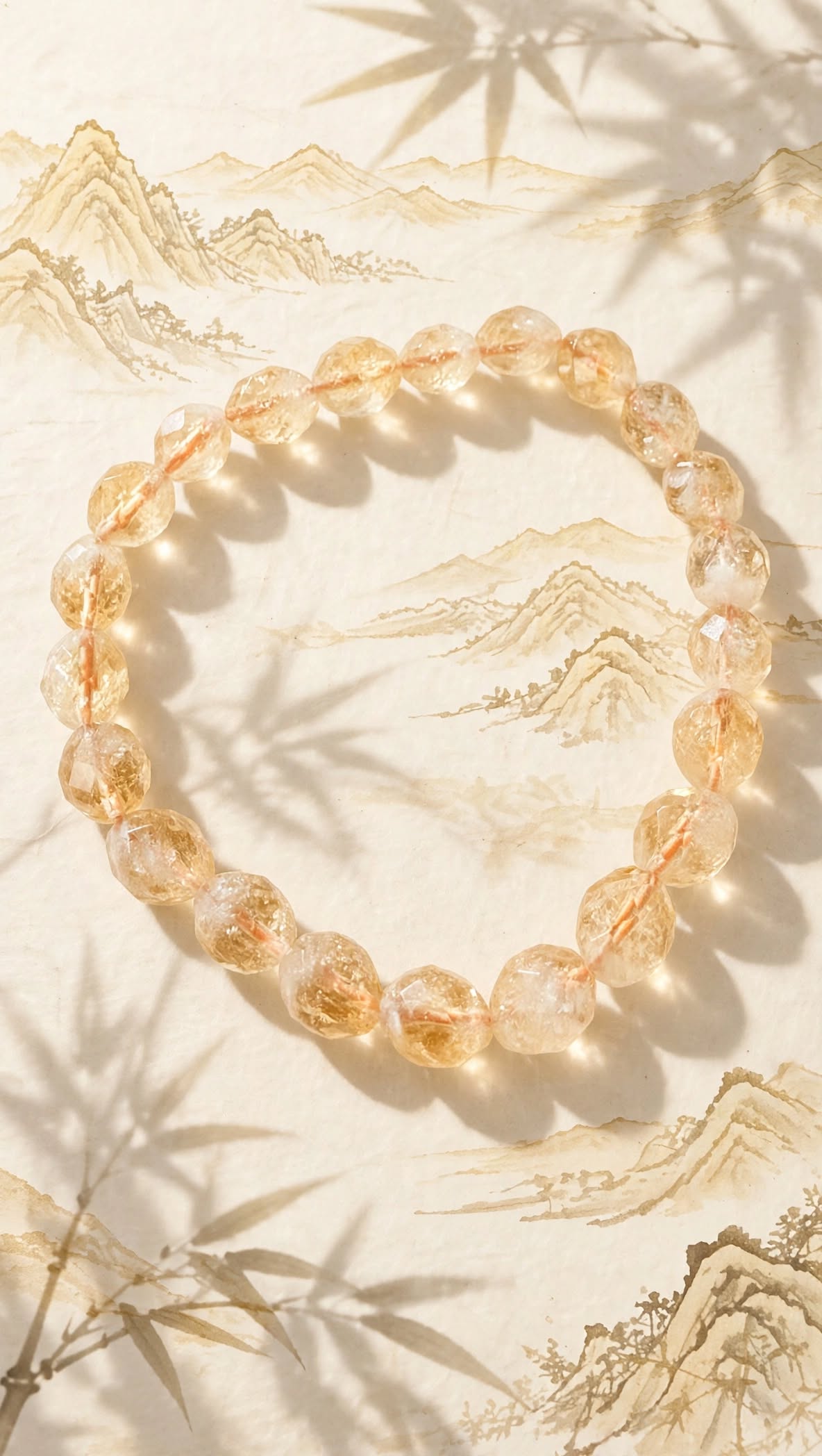 Golden Light Natural Citrine Faceted Bracelet