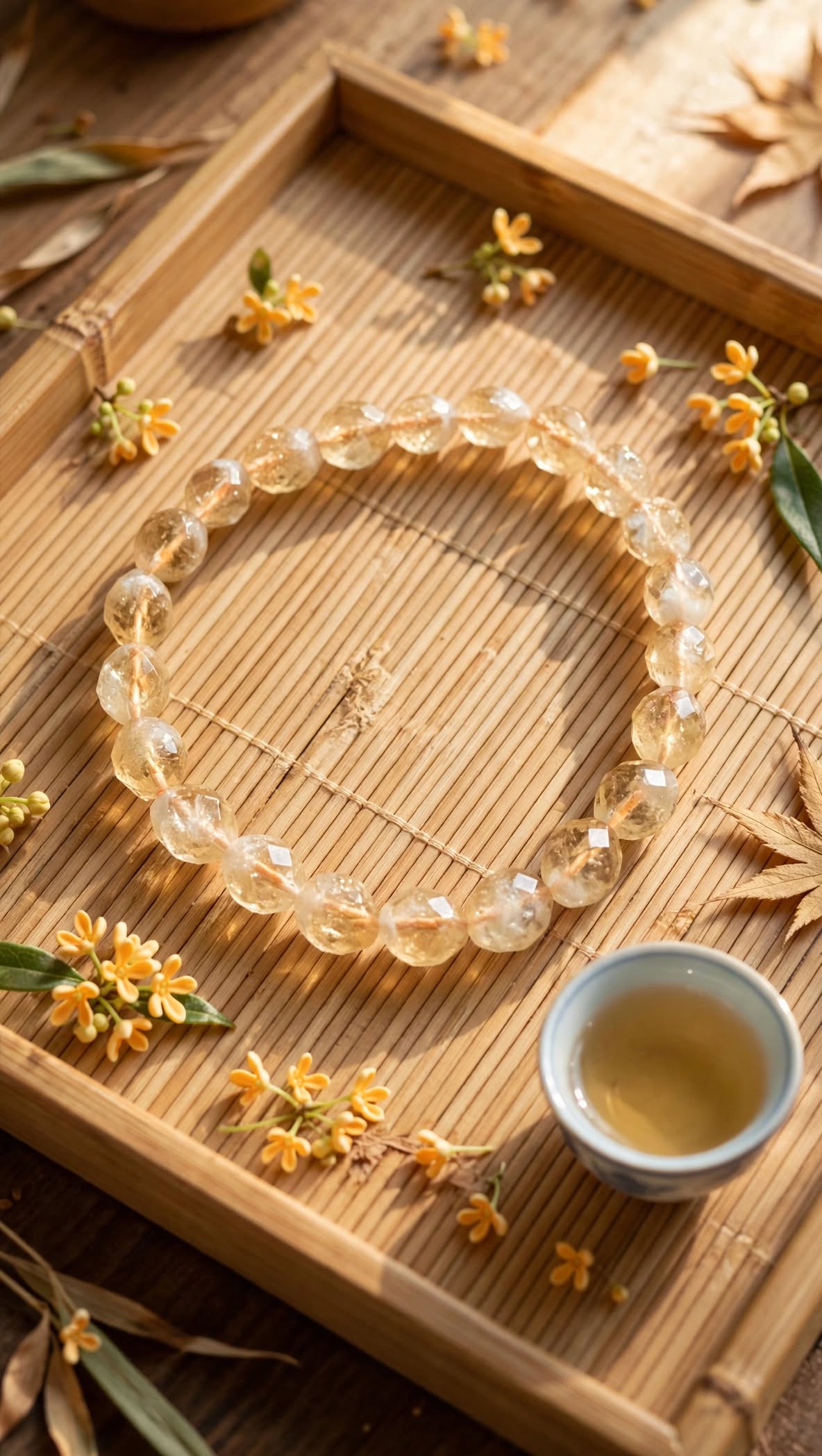 Golden Light Natural Citrine Faceted Bracelet