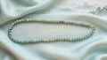 Ice Cloud Blue Water Jade Beaded Necklace