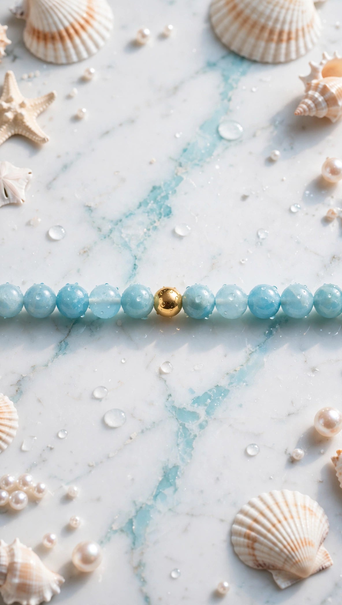 Amazonite Bracelet with 18K Gold Filled Bead