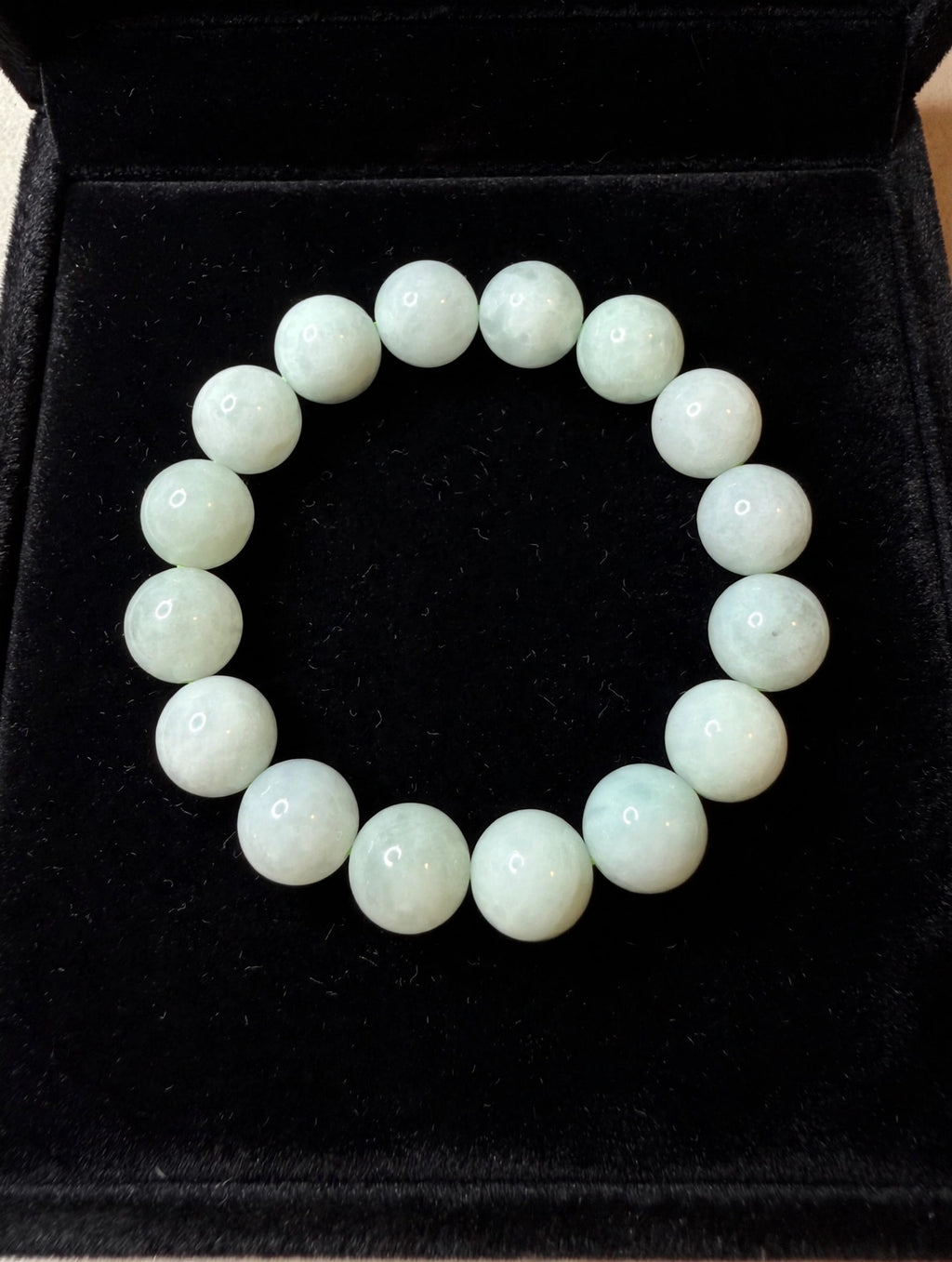 Gentle Renewal: Natural Light Green Jade Bead Bracelet