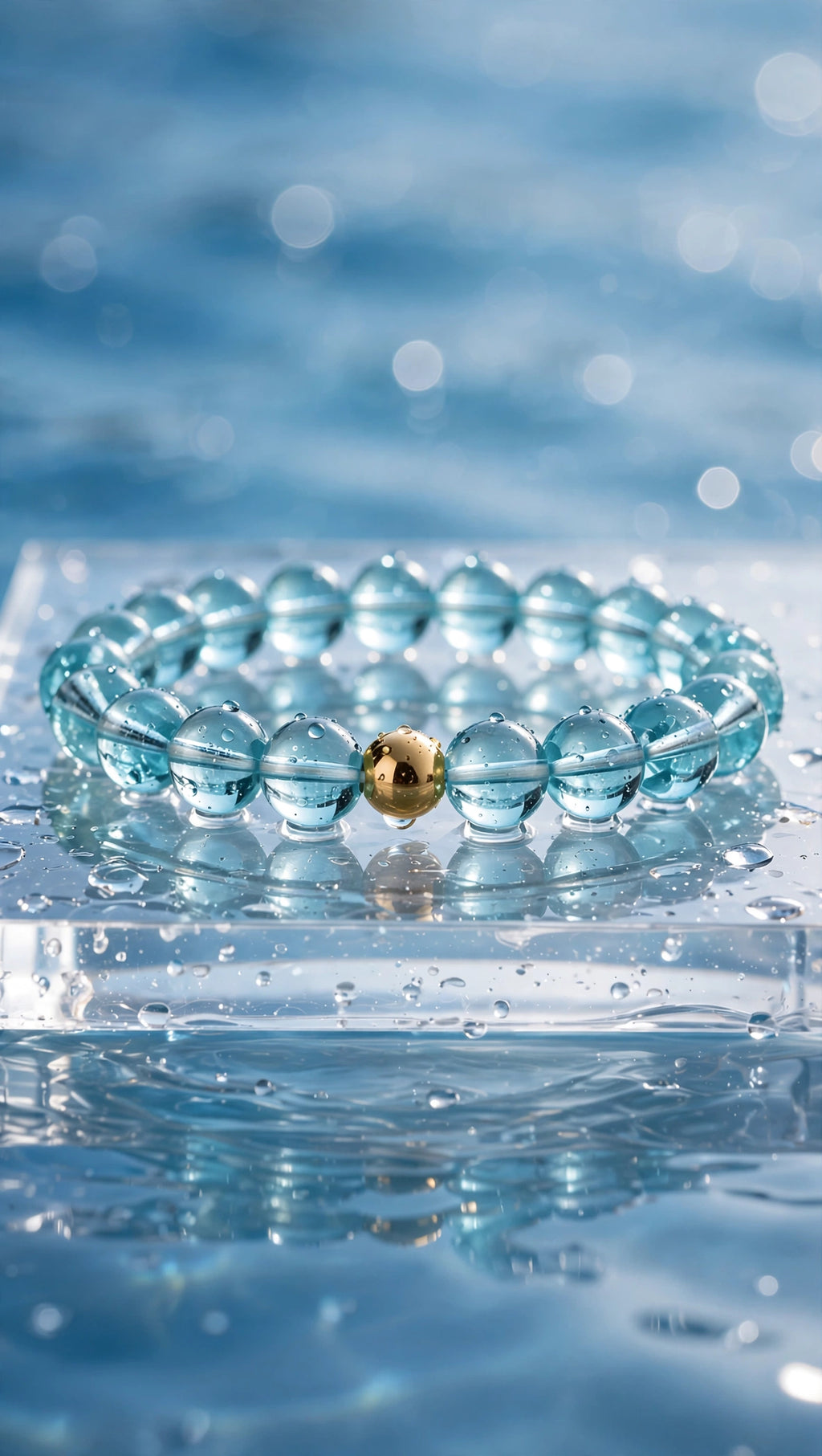 Amazonite Bracelet with 18K Gold Filled Bead