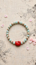 Aquaterra Jasper & Cinnabar Hello Kitty Bracelet