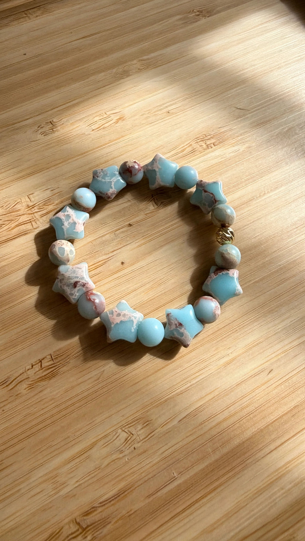Aqua Terra Jasper & Star Bracelet with 18K Gold Accent