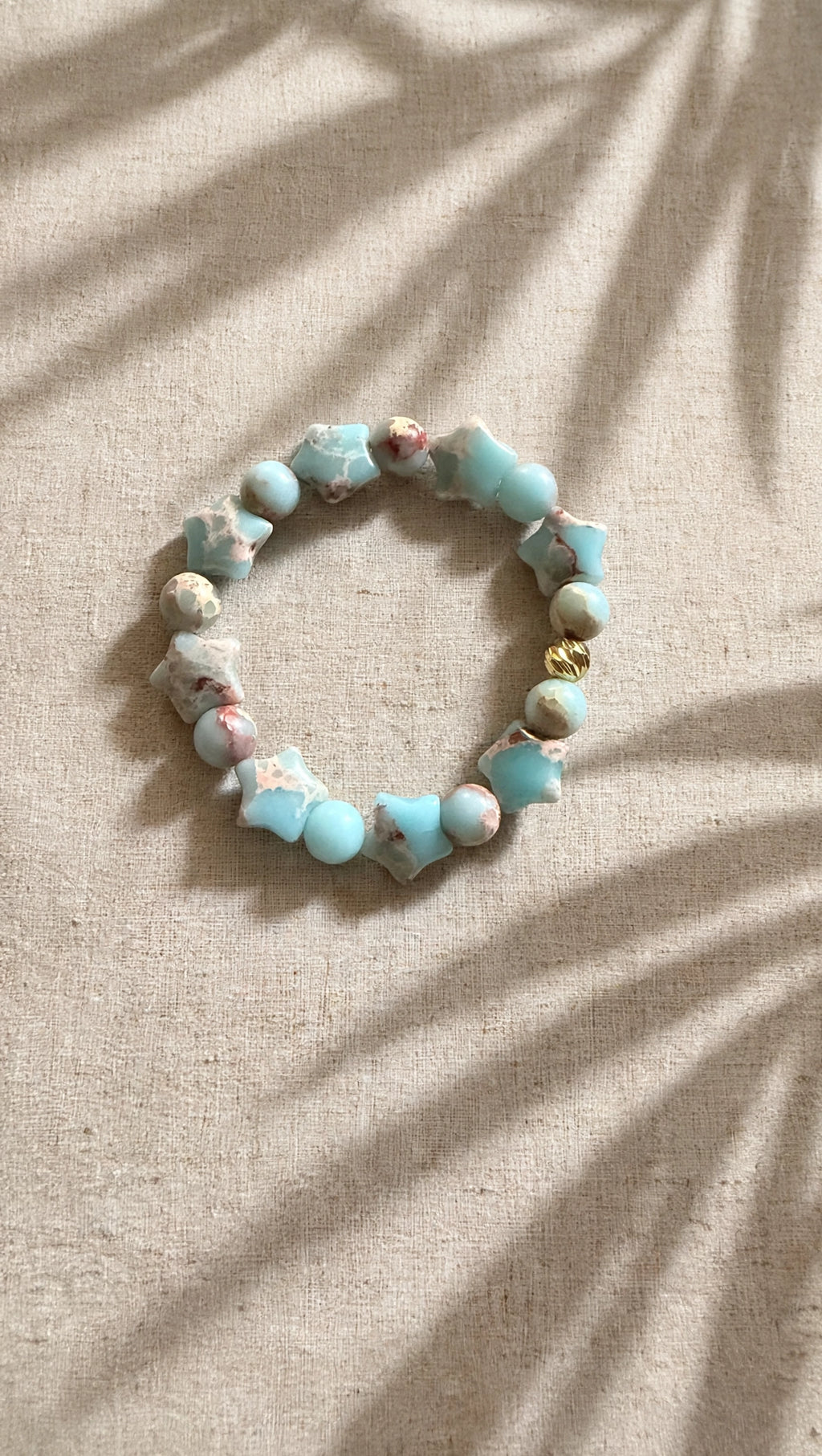 Aqua Terra Jasper & Star Bracelet with 18K Gold Accent