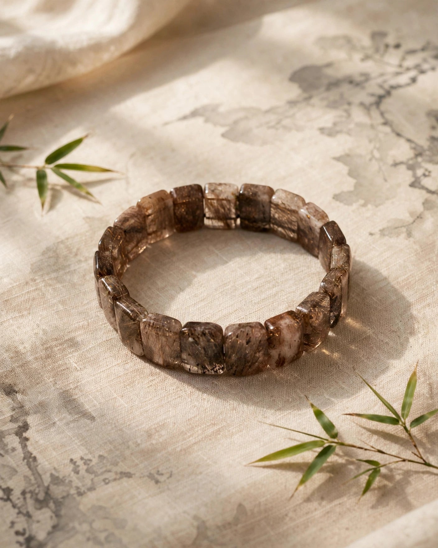 Black Gold Super 7 Rectangular Soft Bangle