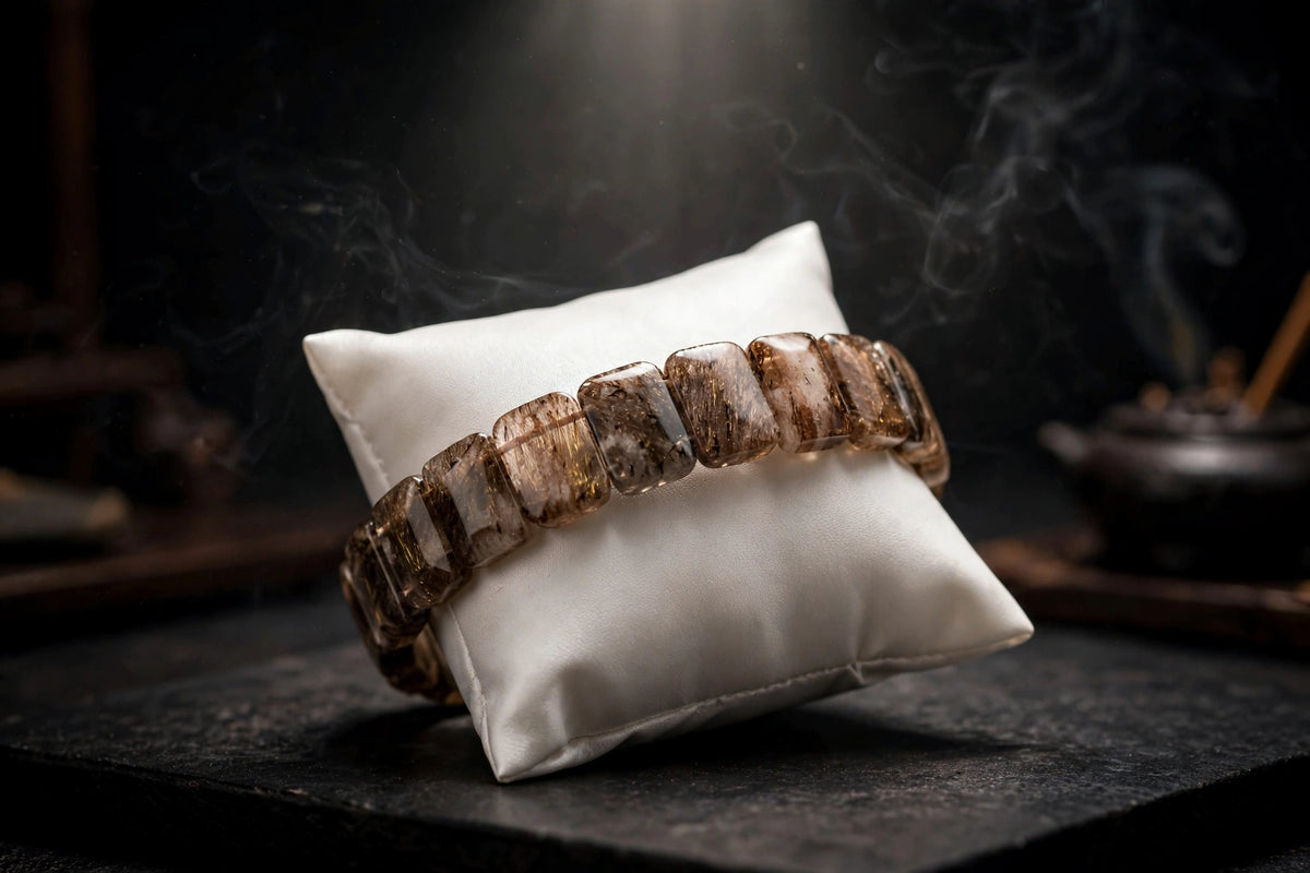 Black Gold Super 7 Rectangular Soft Bangle