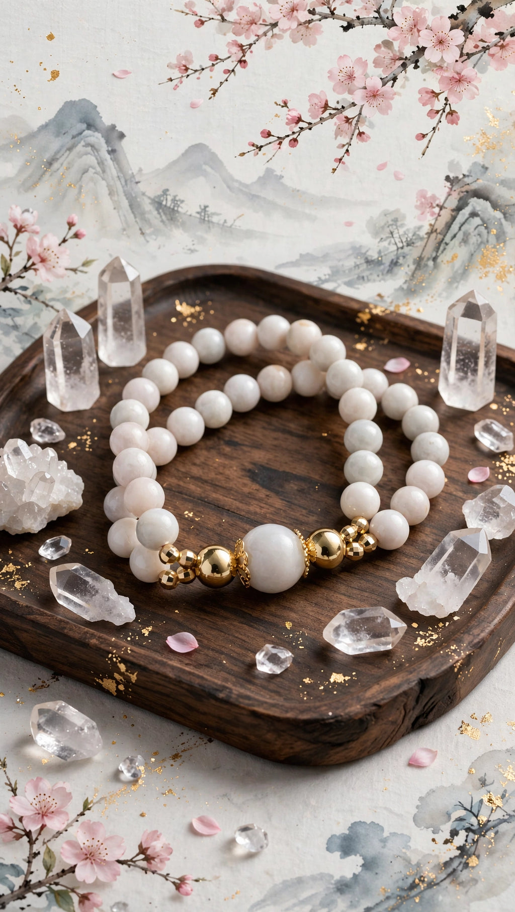 Harmonious Double Layer: Natural Burmese Jadeite Dual-Strand Accent Bracelet