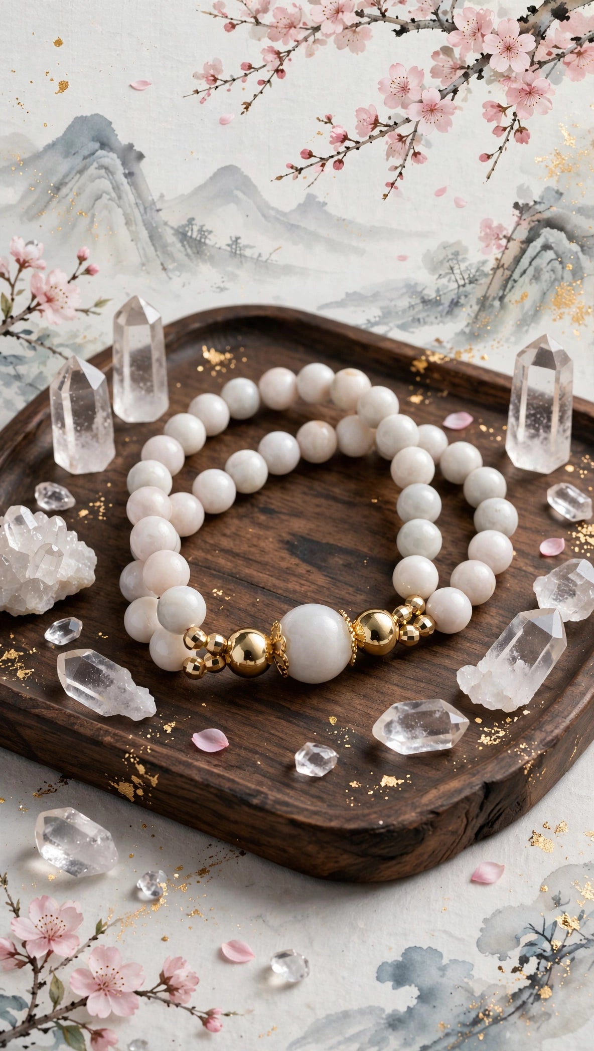 Harmonious Double Layer: Natural Burmese Jadeite Dual-Strand Accent Bracelet