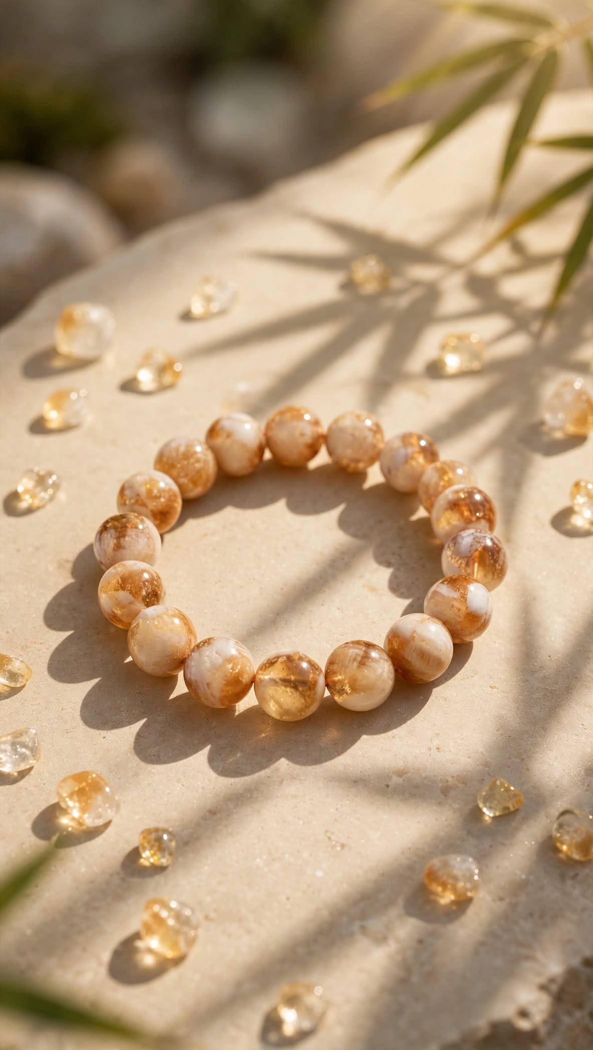 Natural Citrine Beaded Bracelet