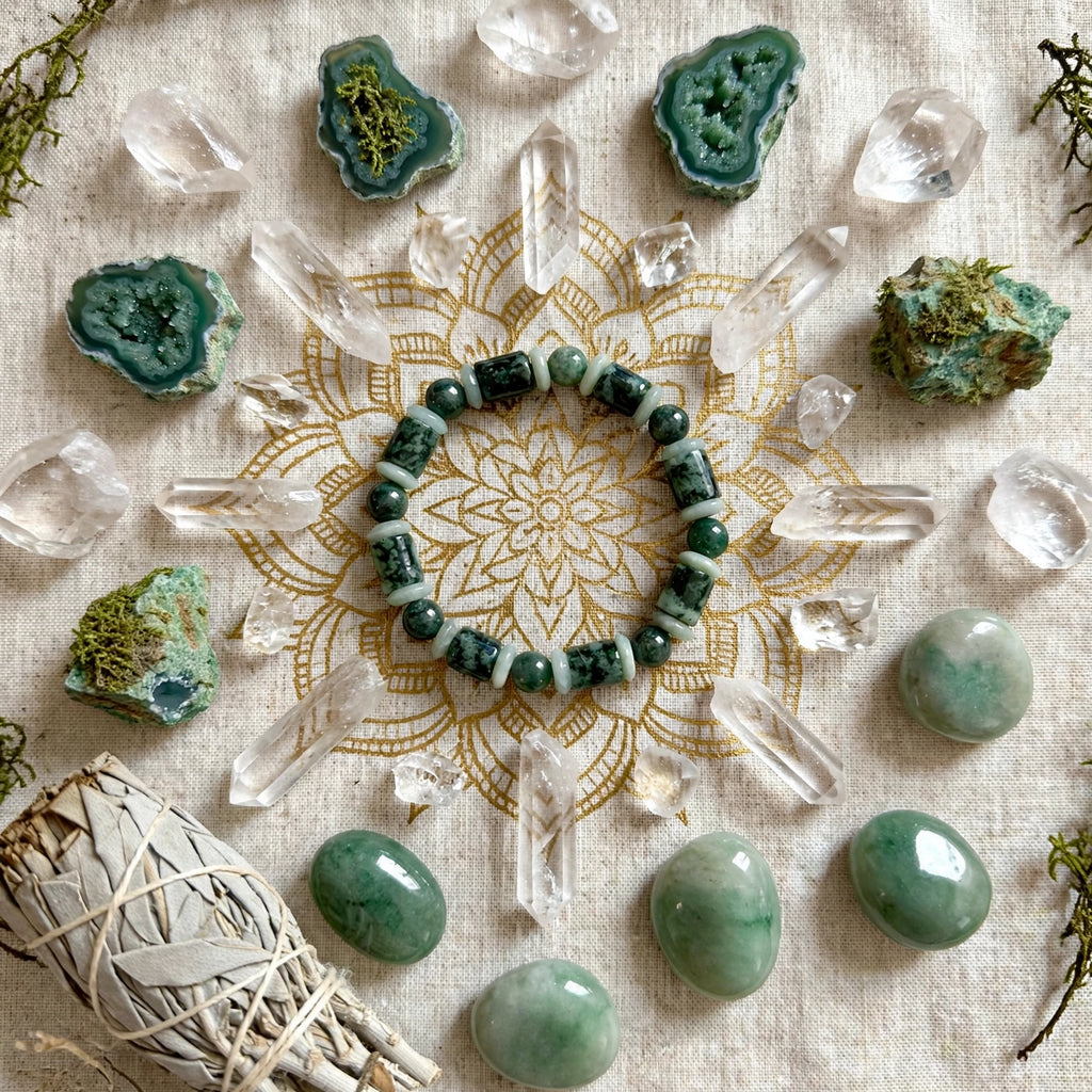 Blue Water Jade Mixed Shape Bracelet
