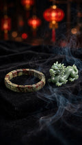 Primal Power: Natural Dragon's Blood Jasper Square Faceted Bangle