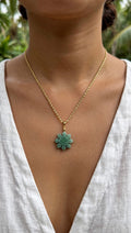 Burmese Jadeite Philippine Sun Pendant Necklace