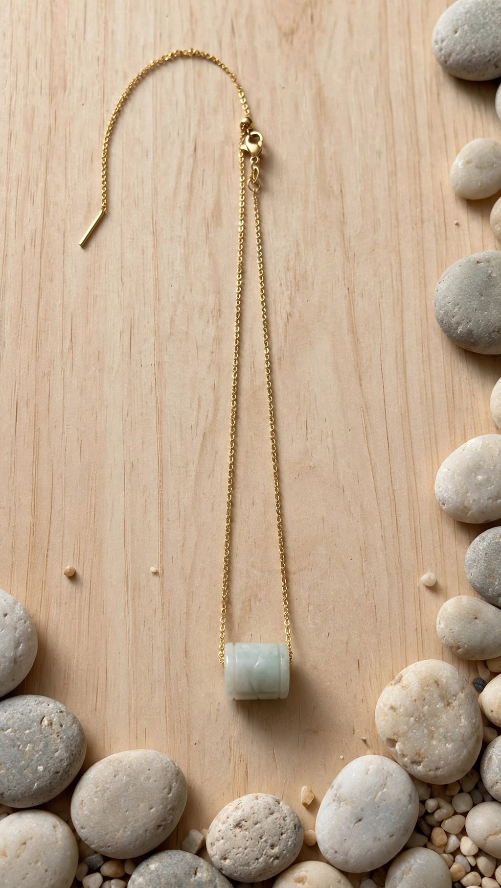 Seamless Prosperity: Natural Burmese Jadeite "Lu Lu Tong" Pendant Necklace