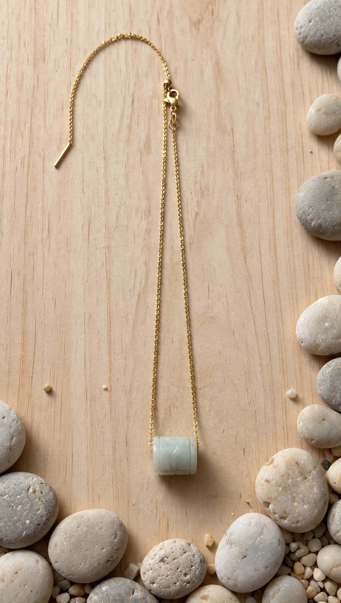 Seamless Prosperity: Natural Burmese Jadeite "Lu Lu Tong" Pendant Necklace