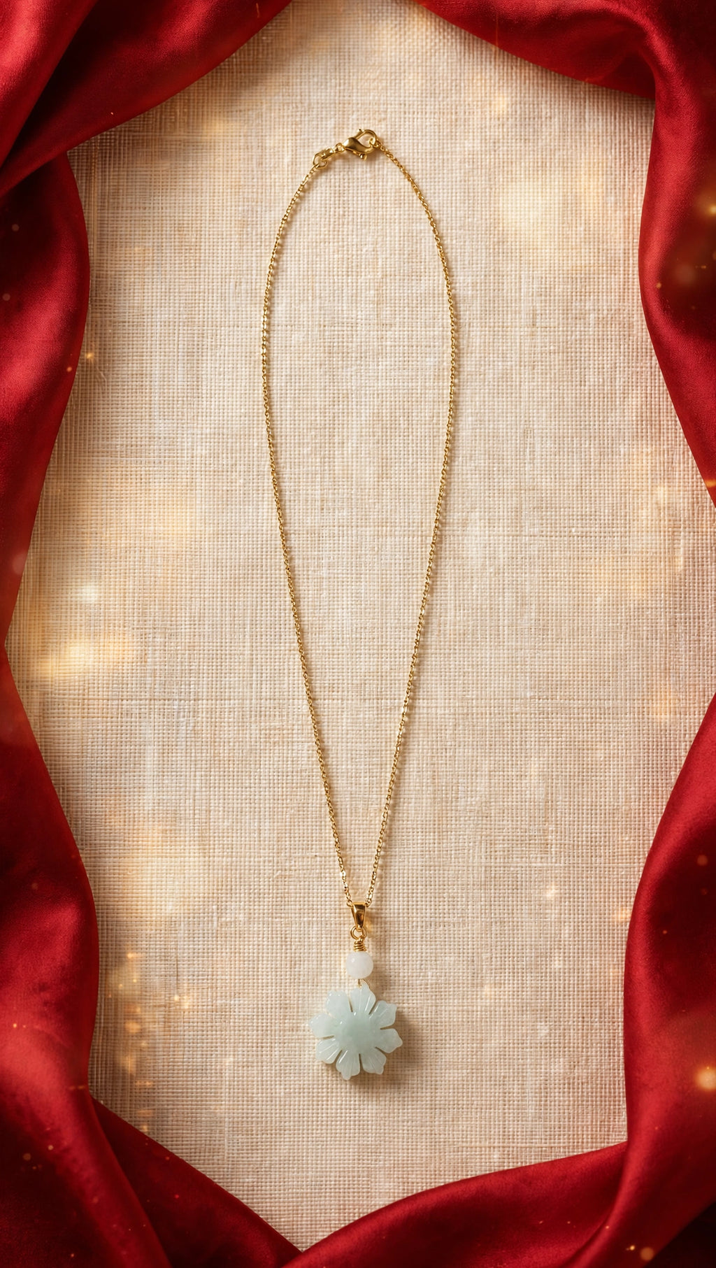 Burmese Jadeite Philippine Sun Pendant Necklace