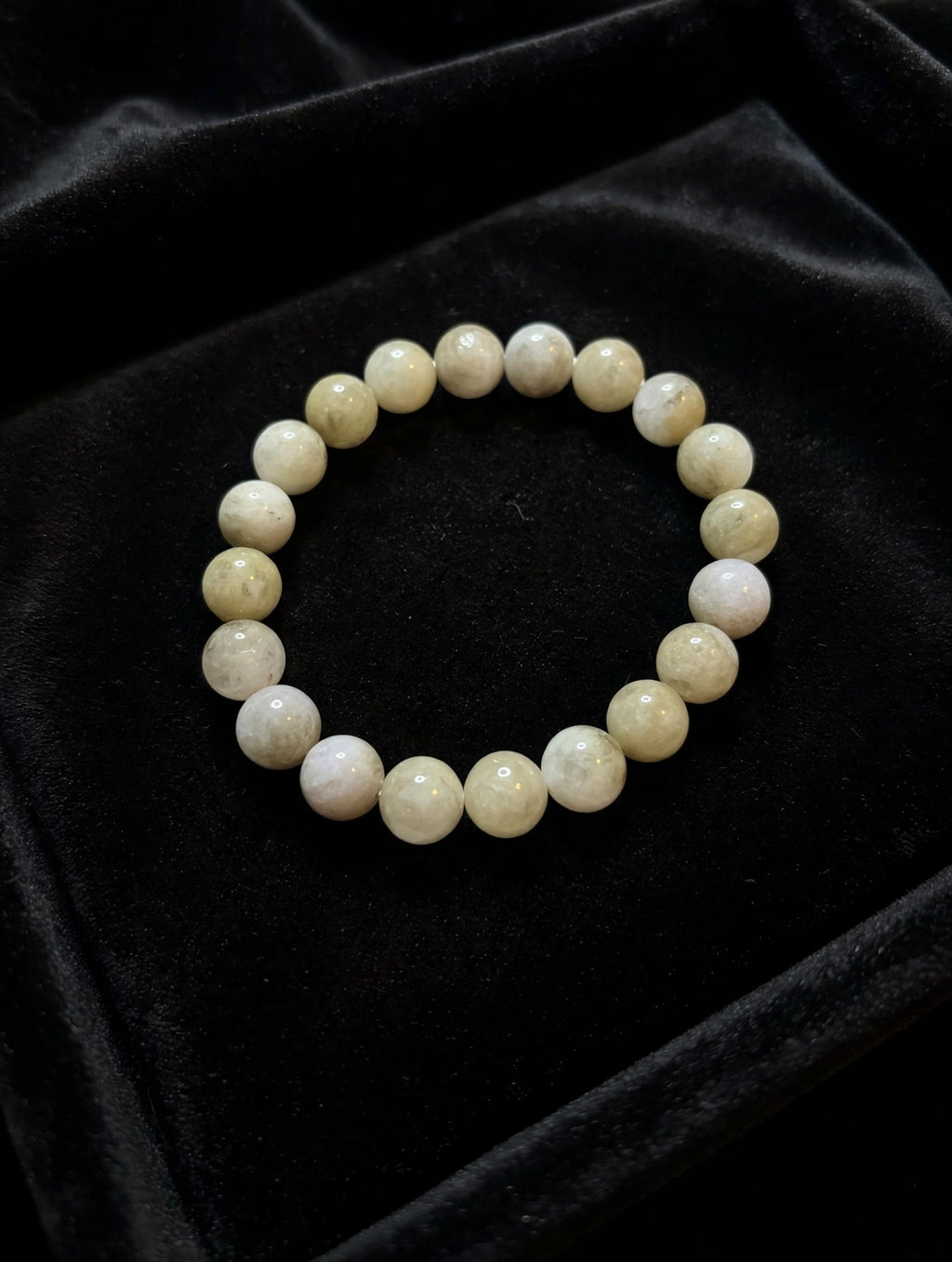 Refined Balance: Natural Gray Jade Bead Bracelet