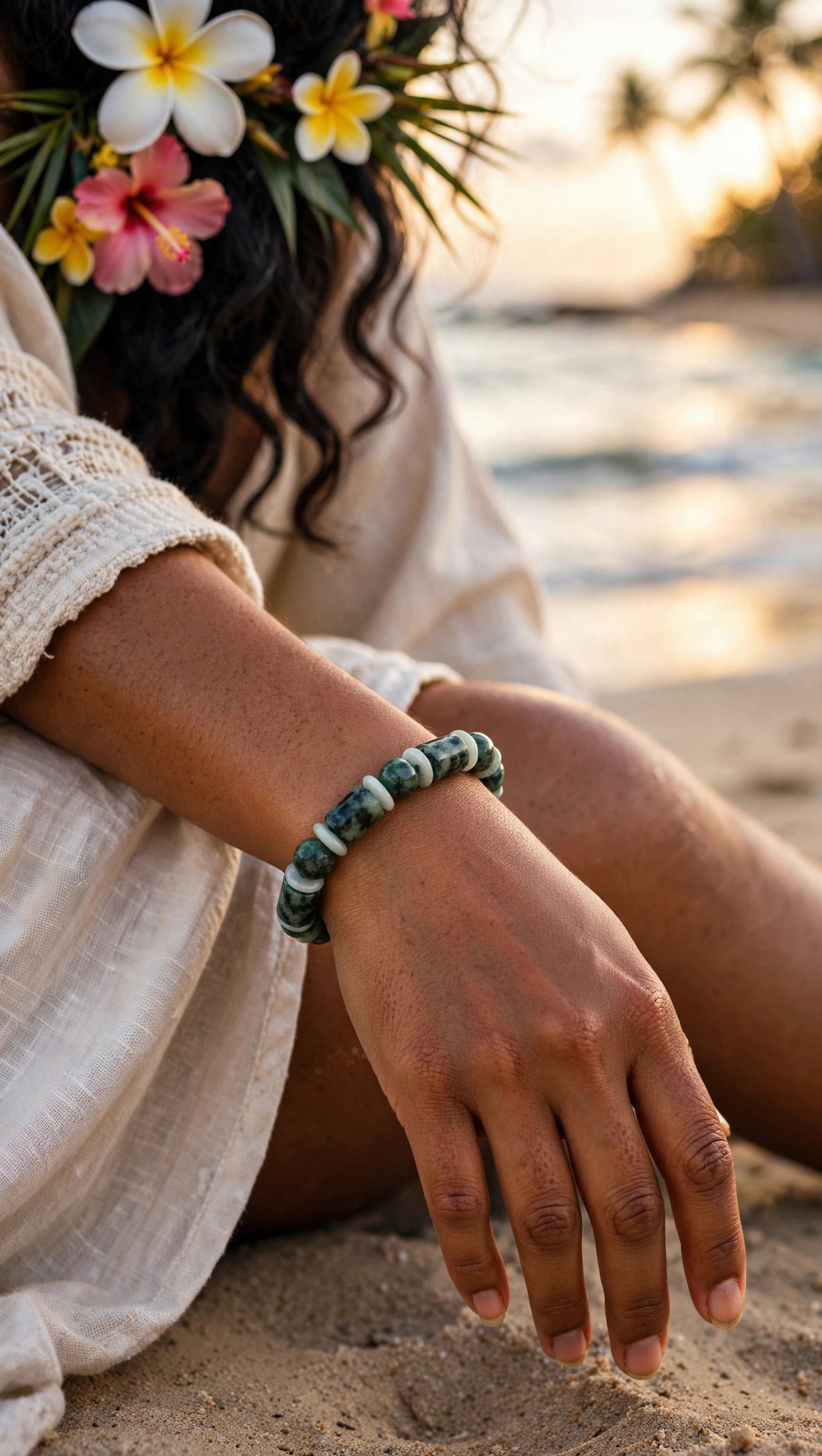 Blue Water Jade Mixed Shape Bracelet