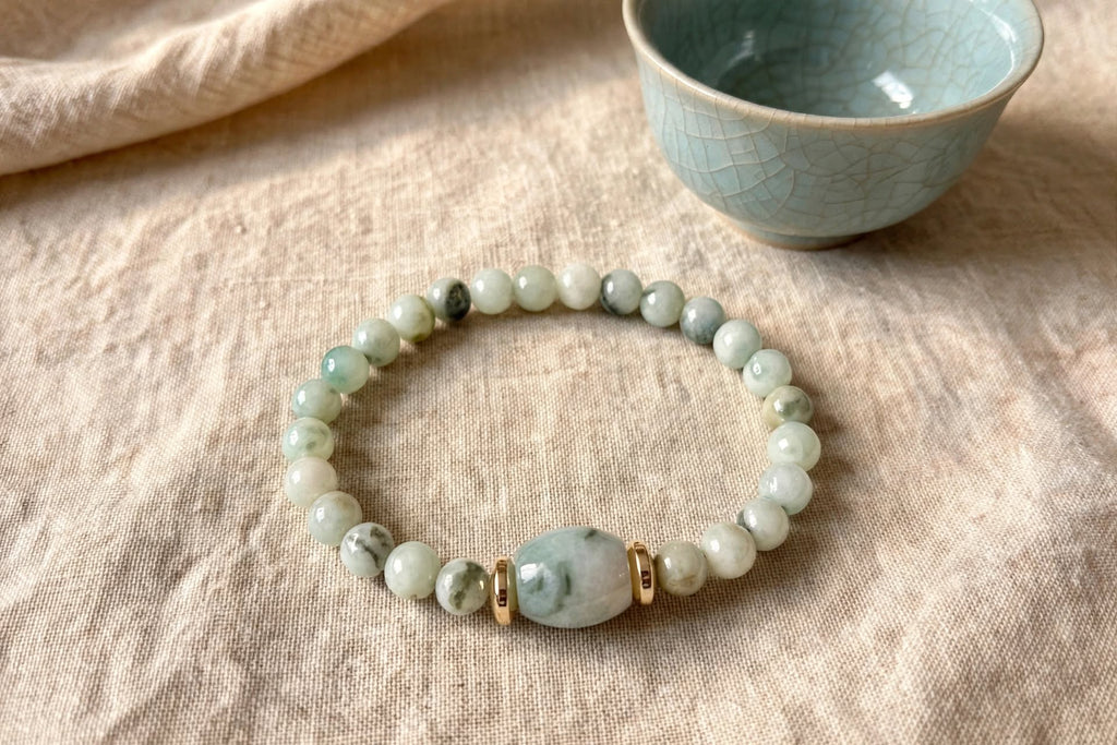 Zenith Jade Burmese Jadeite Barrel Bracelet