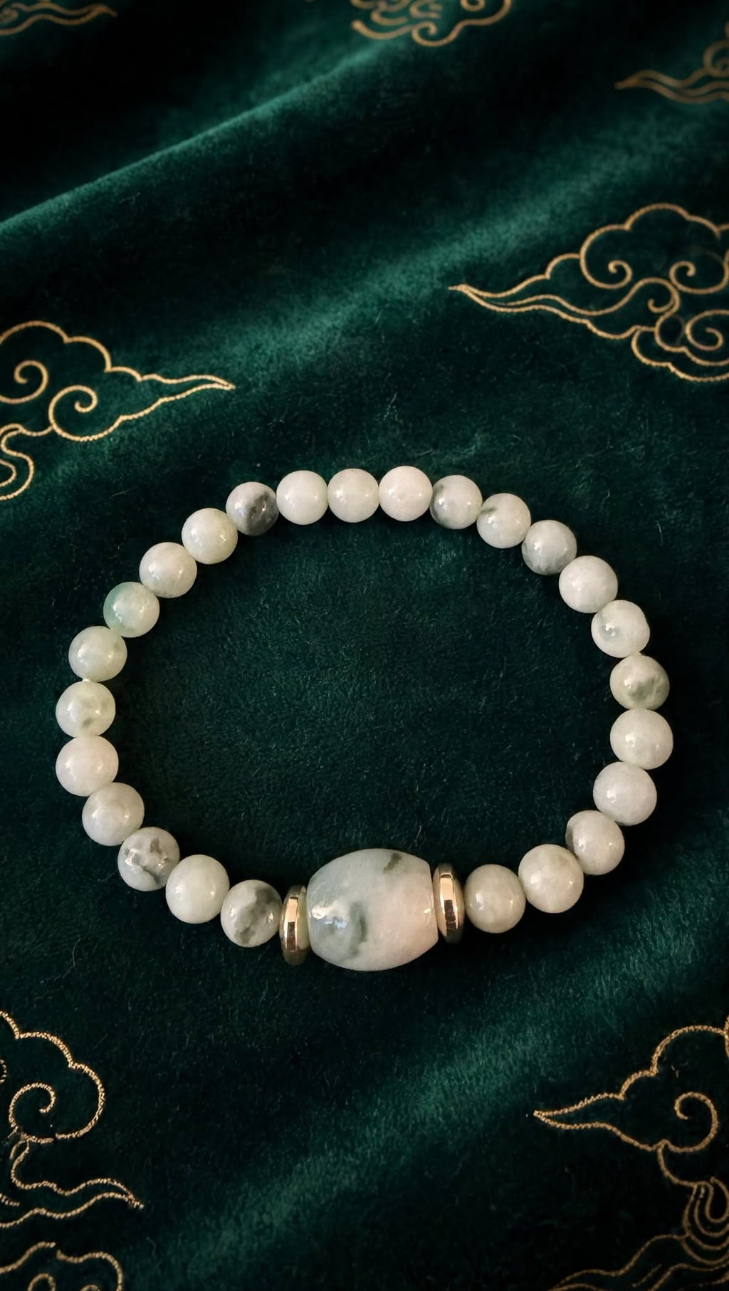 Zenith Jade Burmese Jadeite Barrel Bracelet