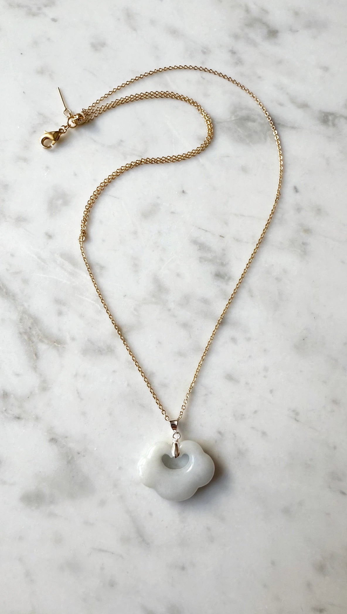 As You Wish: Natural Burmese Jadeite "Ruyi" Necklace