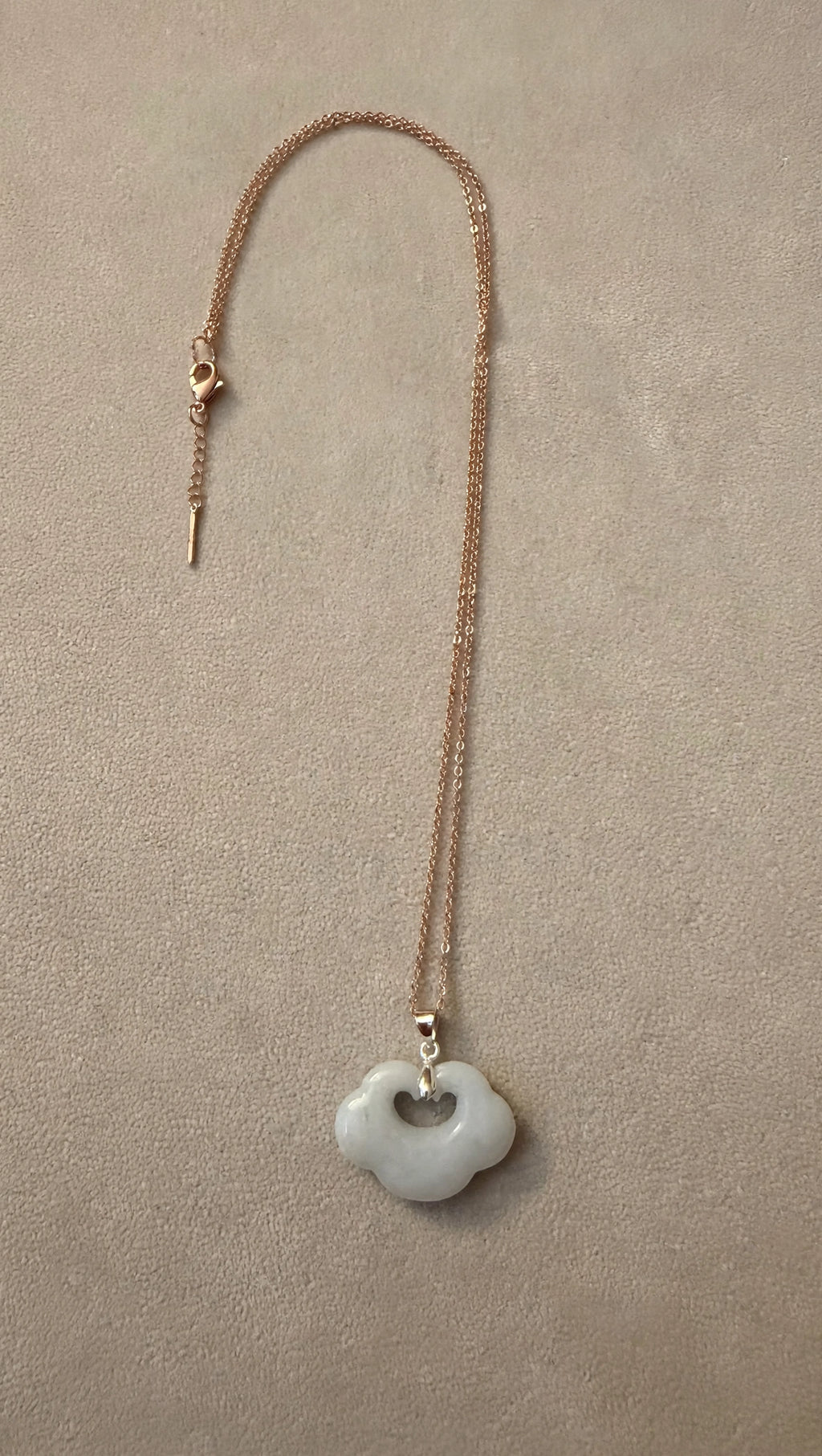 As You Wish: Natural Burmese Jadeite "Ruyi" Necklace