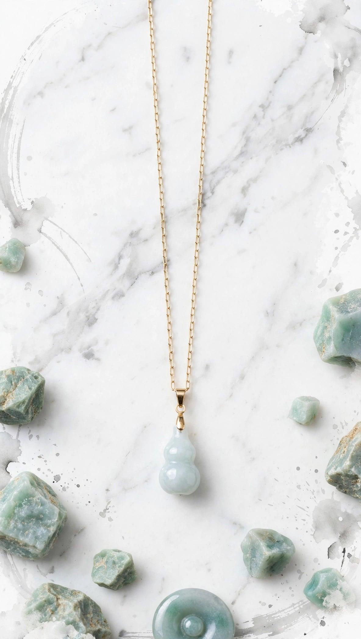 Burmese Jadeite Hulu Pendant Necklace