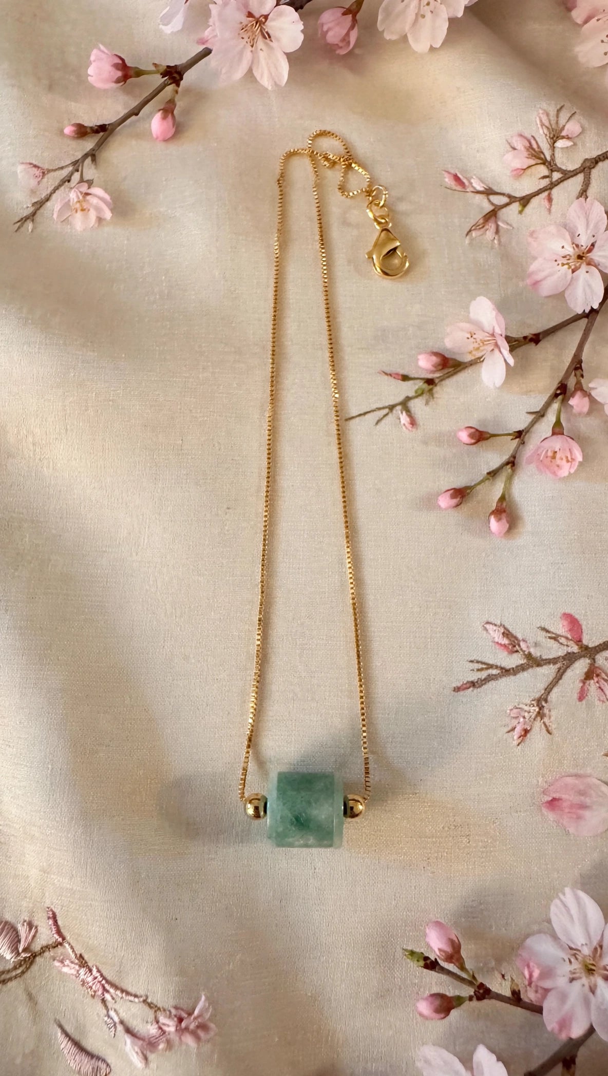 Dynamic Flow: Natural Type A Burmese Jadeite Lu Lu Tong Slider Necklace