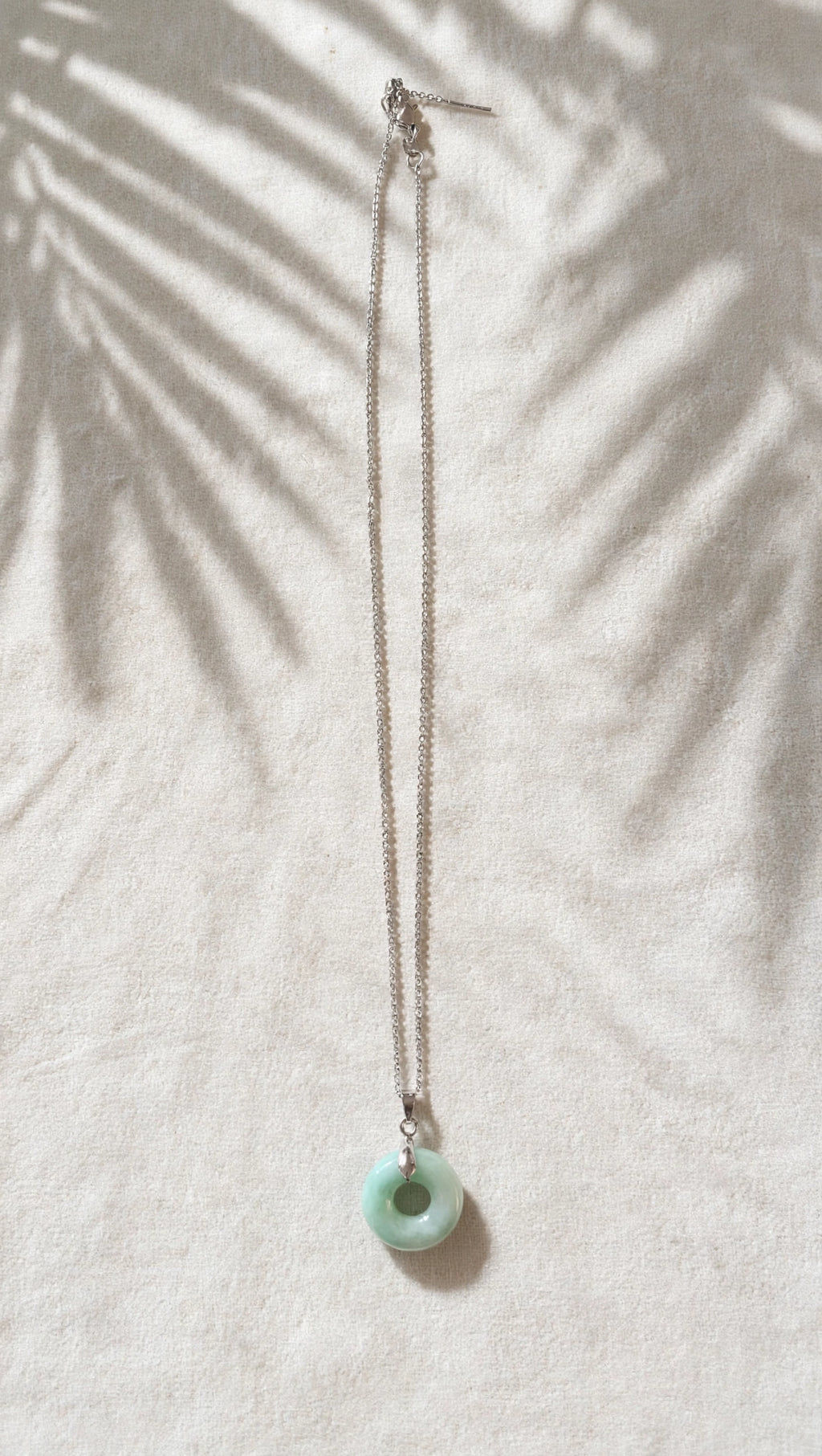Timeless Harmony: Natural Type A Burmese Jadeite Donut Necklace