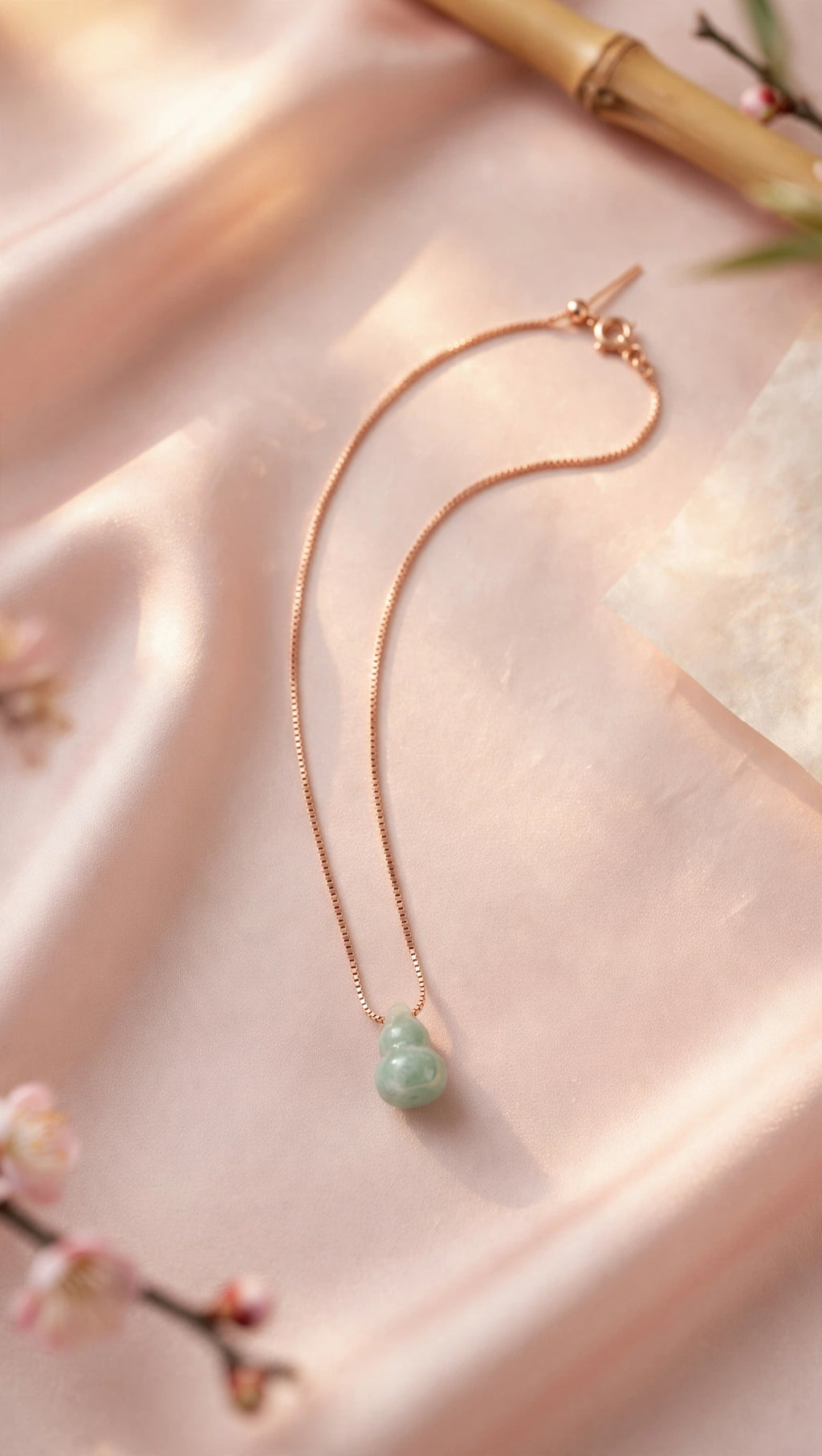 Hulu Burmese Jadeite Pendant Necklace