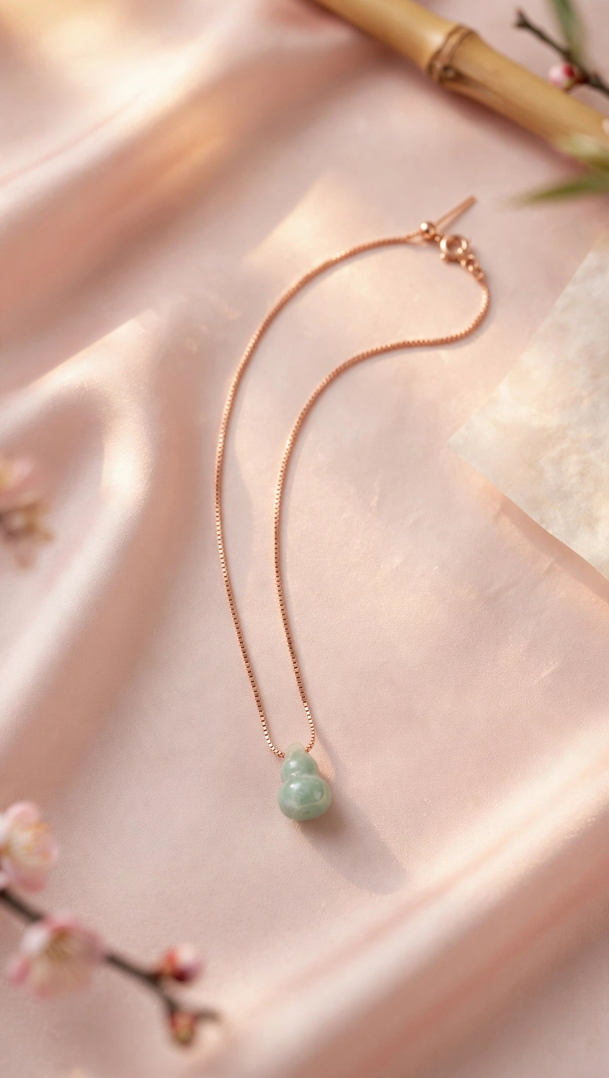 Hulu Burmese Jadeite Pendant Necklace
