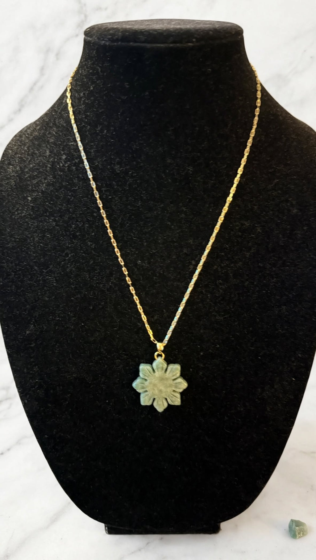 Burmese Jadeite "Philippine Sun" Gold-Filled Necklace
