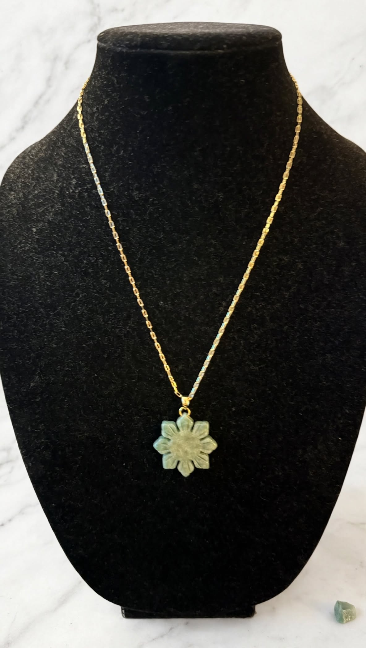 Burmese Jadeite "Philippine Sun" Gold-Filled Necklace