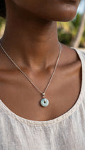 Dainty Harmony: Natural Type A Burmese Jadeite Mini Donut Necklace