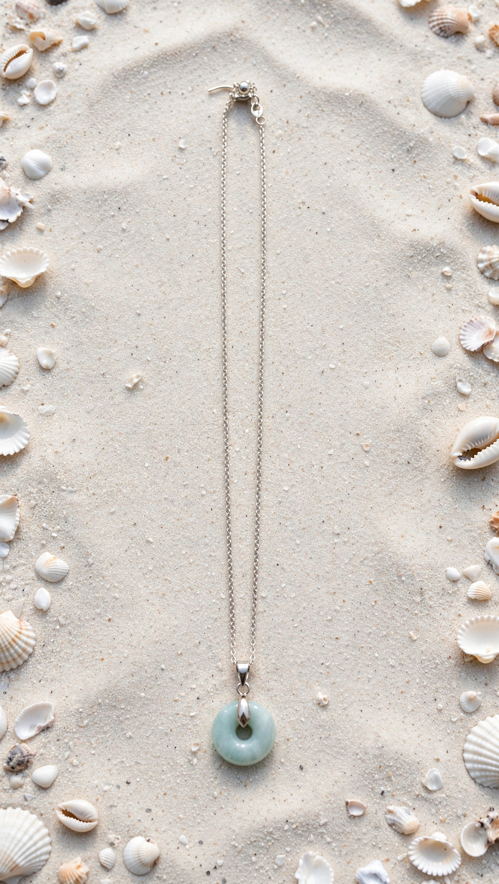 Dainty Harmony: Natural Type A Burmese Jadeite Mini Donut Necklace