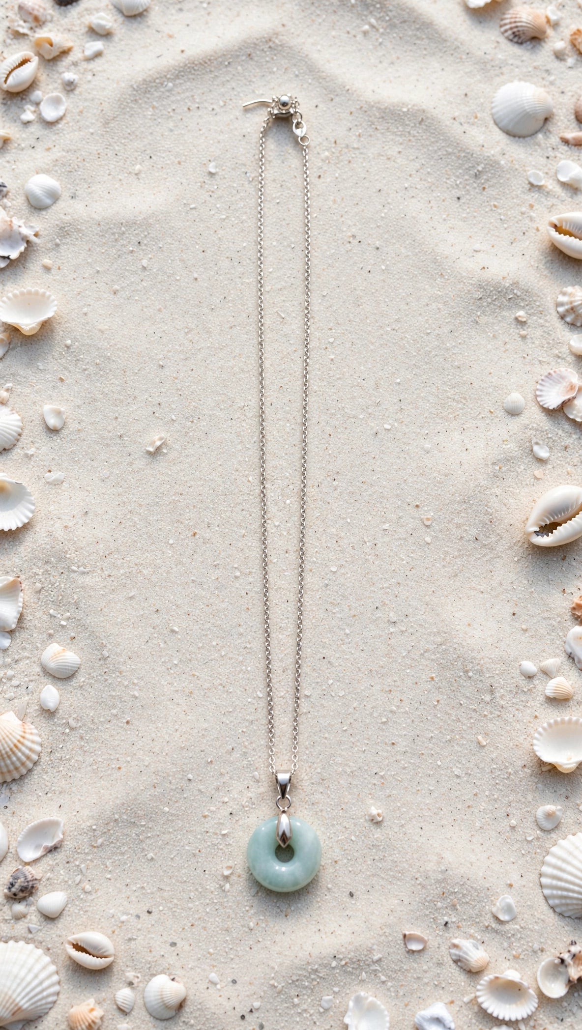 Dainty Harmony: Natural Type A Burmese Jadeite Mini Donut Necklace