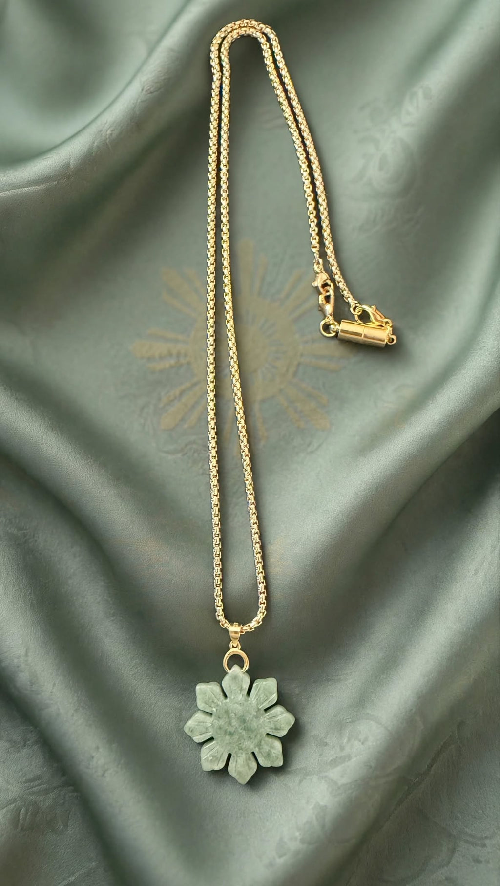 Burmese Jadeite "Philippine Sun" Gold-Filled Necklace