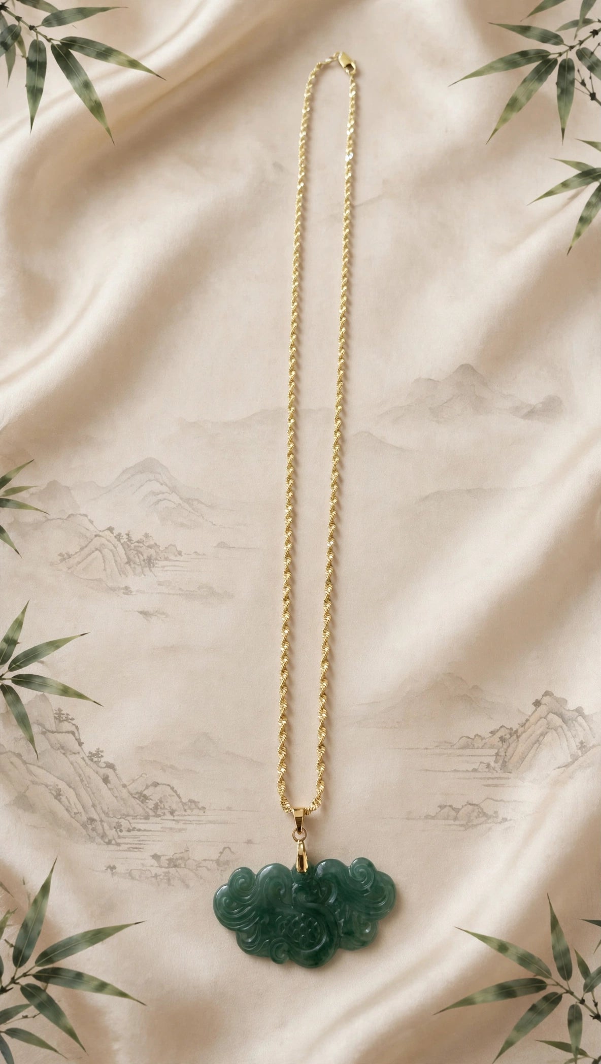 Blue Water Jade Phoenix Pendant Necklace