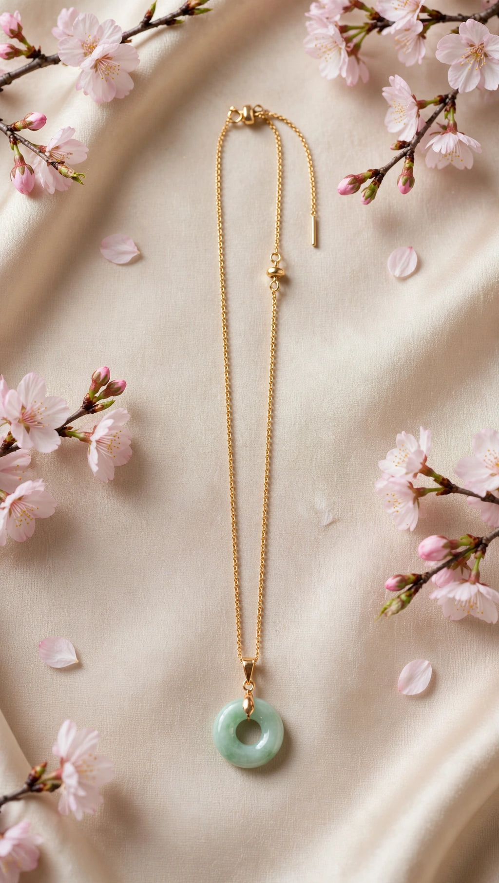 Timeless Harmony: Natural Type A Burmese Jadeite Donut Necklace