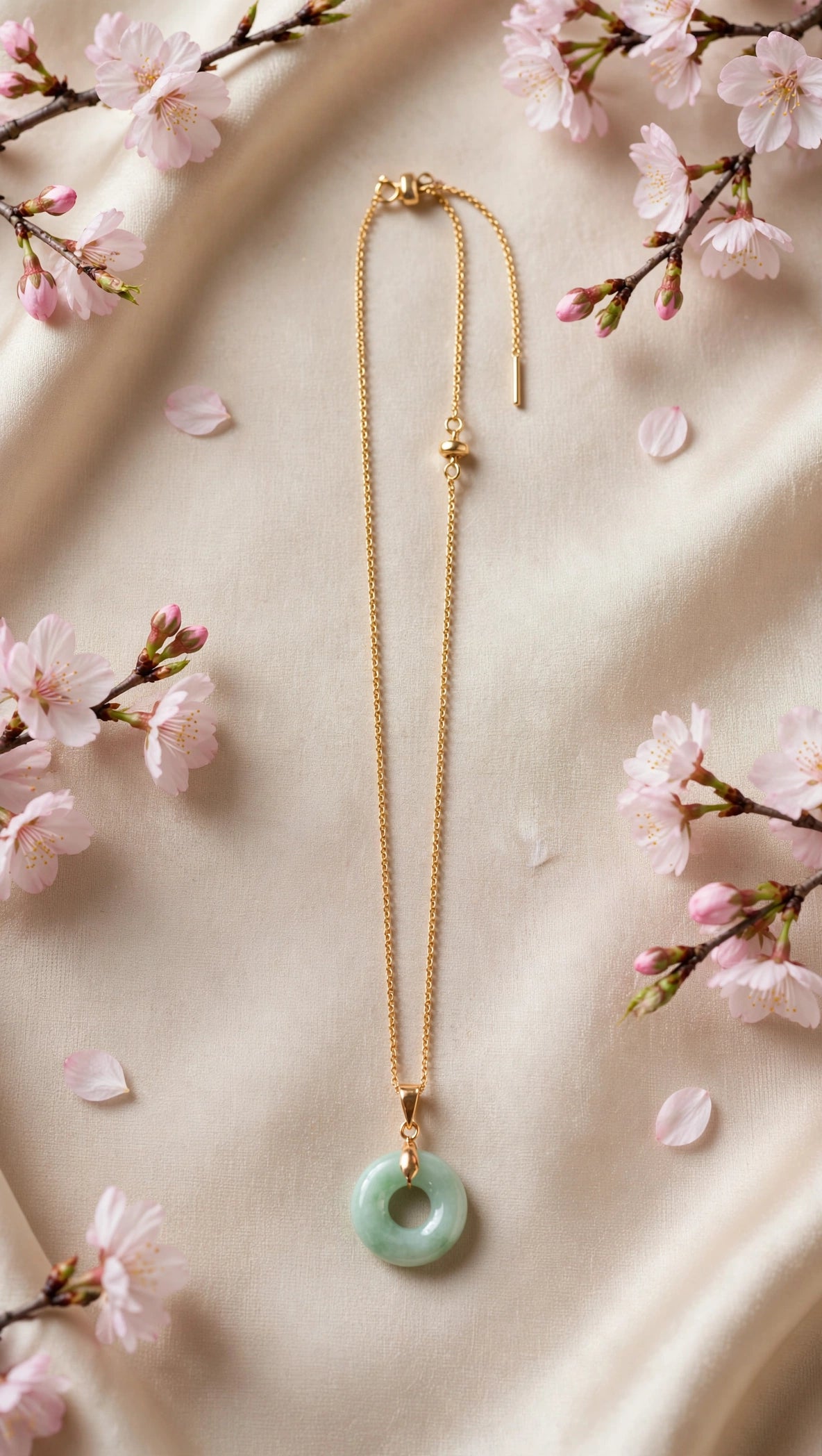 Timeless Harmony: Natural Type A Burmese Jadeite Donut Necklace