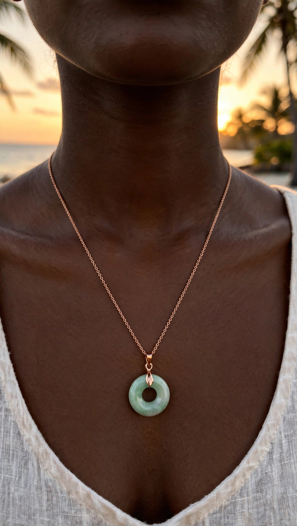 Timeless Harmony: Natural Type A Burmese Jadeite Donut Necklace