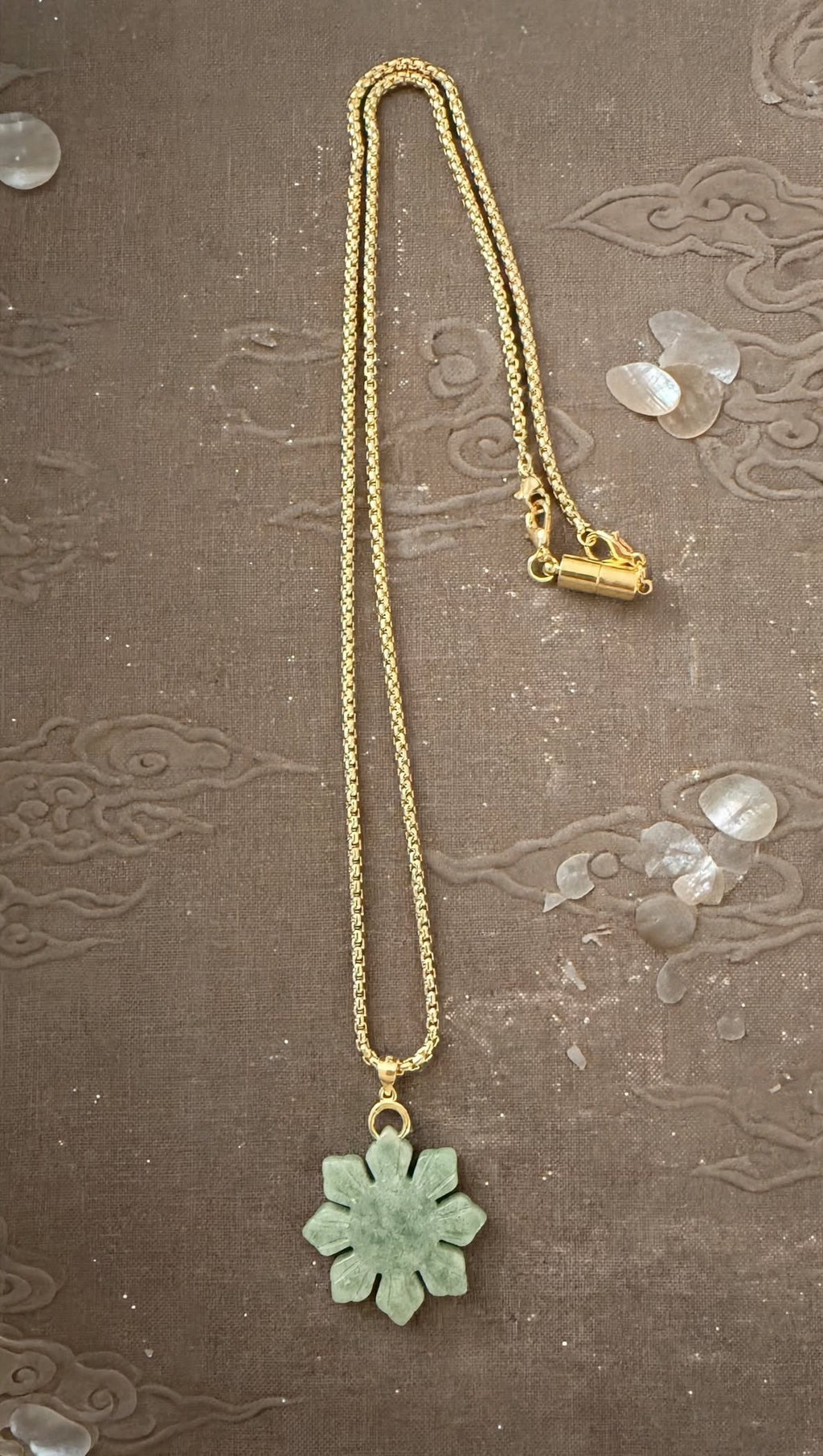 Burmese Jadeite "Philippine Sun" Gold-Filled Necklace