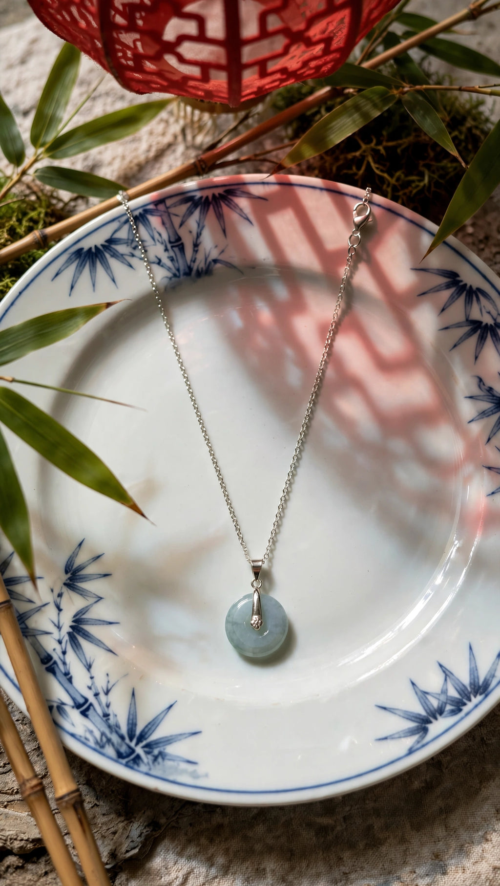 Gentle Glow: Natural Light Green Burmese Jadeite Donut Necklace