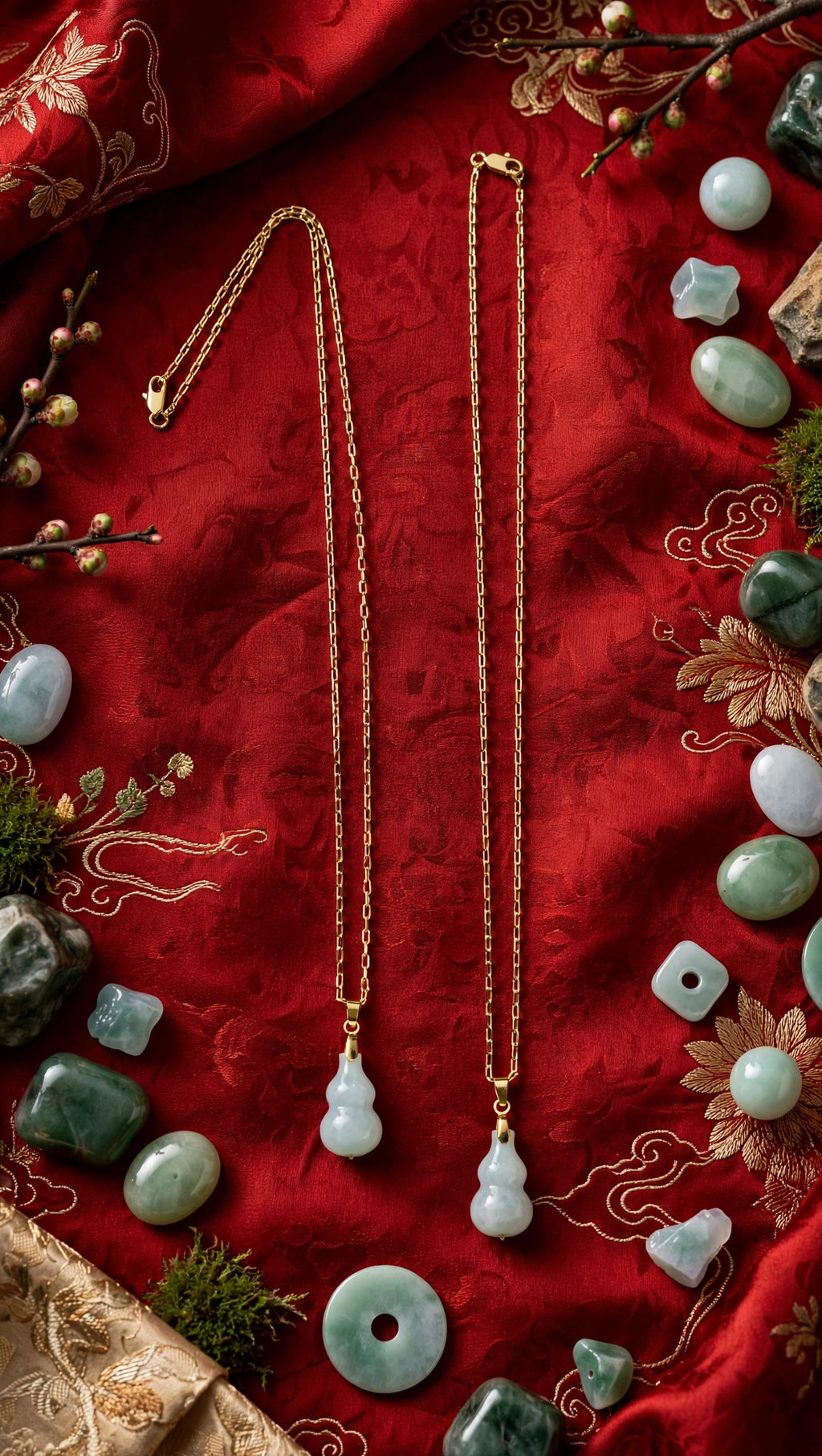 Burmese Jadeite Hulu Pendant Necklace