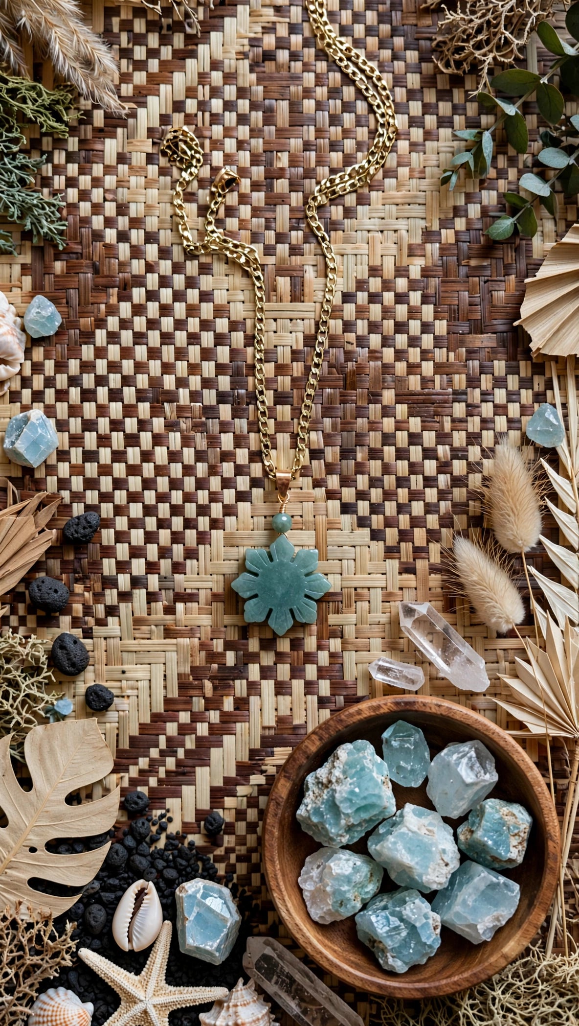 Blue Water Jade Philippine Sun Necklace