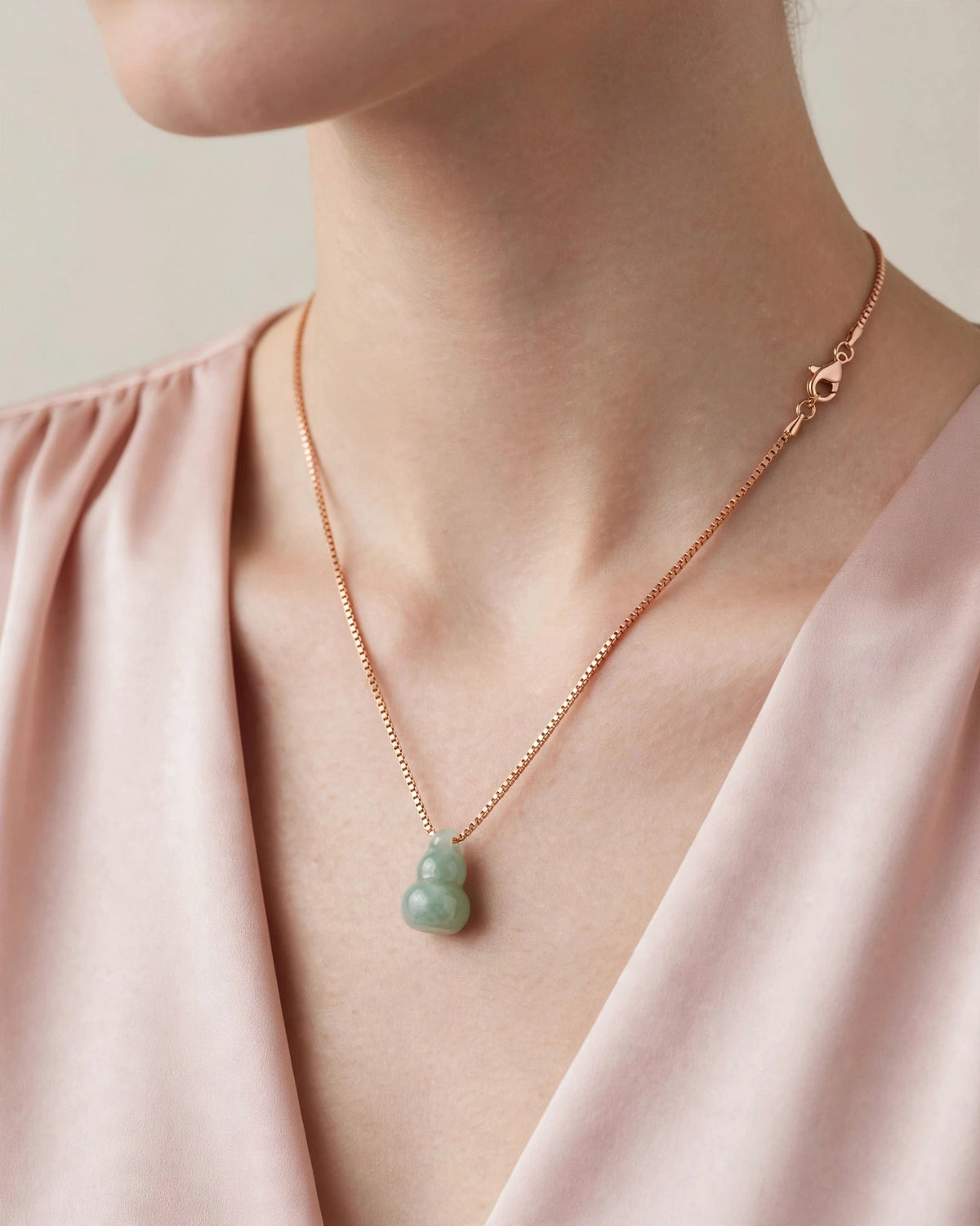 Hulu Burmese Jadeite Pendant Necklace